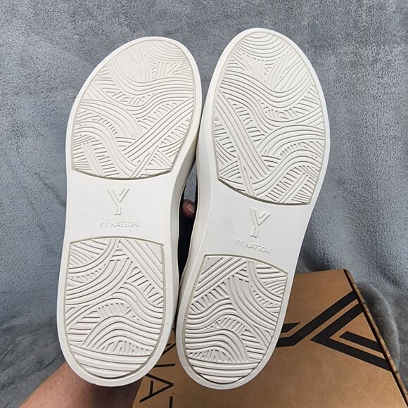 YY Nation Shoes Mens Size 10 Nimbo Bamboo Black Bamboo Slip On Sneakers *NWT* - Picture 10 of 14